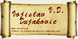 Vojislav Dujaković vizit kartica